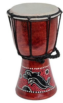 Djembe Trommel Bongo Drum Handtrommel Buschtrommel Percussion Kinder Fair Trade 30cm