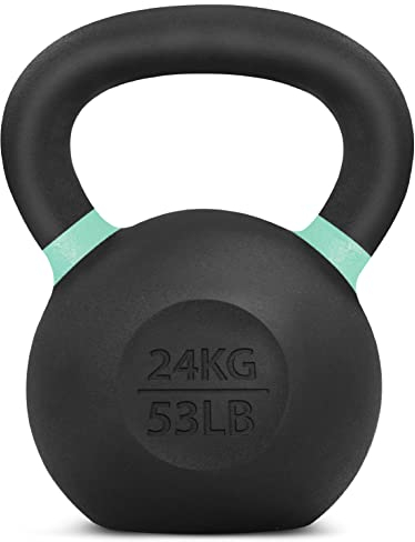 Yes4All 9RNM Pulverbeschichtetes Kettlebell aus Gusseisen, 24 kg