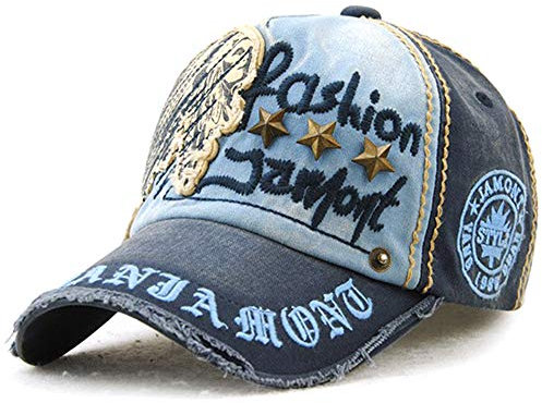 Tioamy Baseball Kappe Basecap Unisex einstellbare Retro Baseball Hut Freizeit Cap modischste Cotton Cap Schreiben Outdoor Hut für Männer und Frauen
