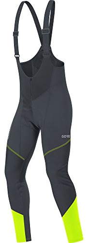 GORE WEAR Herren C3 Windstopper® Trägerhose+, Black/Neon Yellow, M EU