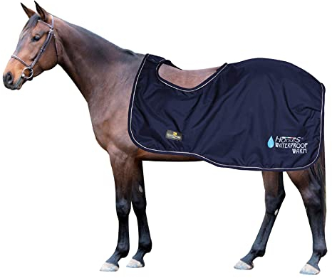 Horses, Pferdedecken Horses Waterproof Warm, Wasserdicht, Weich, Bequem und Warm, Langlebig, Blau, 135 cm