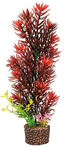 Hobby Aquaristik Kunstpflanze Flora Stone 8 I Täuschend echt aussehend I 4 x 25 cm
