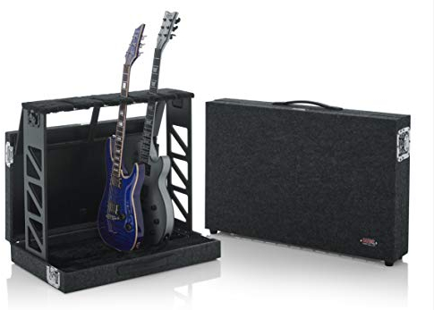 Gator Cases Rack Style Gitarrenständer; für bis zu Vier Akustik-, Elektro- oder Bassgitarren (GTRSTD4)