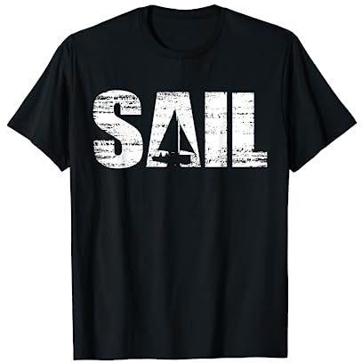 Retro Segeln T-Shirt im Distressed Look | Segler Geschenk T-Shirt