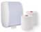 Blanc HYGIENIC Set: Handtuchrollenspender Autocut, Blanc Cosmos 2 Handtuchrollen Premium TAD - PRODUKTSET Farbe Weiß