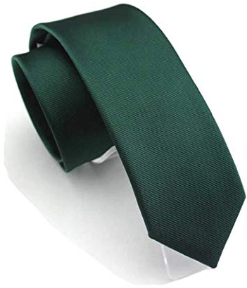 JEMYGINS 2.4 Green Tie Silk Skinny Ties for Men Slim Necktie (6cm)