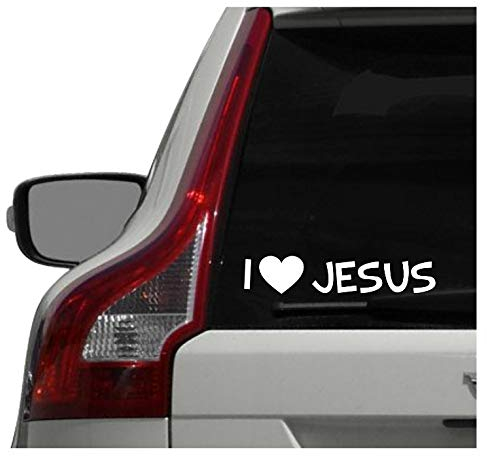 CELYCASY I Love Jesus Aufkleber Aufkleber Aufkleber Aufkleber Aufkleber Home Sticker Auto Fenster Laptop Spiegel Glas Tablet