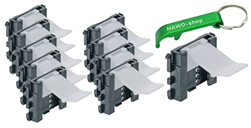 10 x Sockel-Halter für 19 mm Blende + 3in1 Werkzeug Befestigung Halterung Sockelklammer Blendenhalter Sockelclip BefestigungsclipHÄFELE Küche