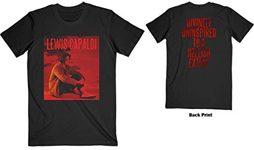 Lewis Capaldi 'Divinely Uninspired' (Black) T-Shirt (small)