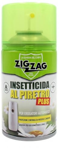 Zig Zag Insetticida Al Piretro Plus Per Erogatori Automatici Contro Zanzare E Mosche 250ml