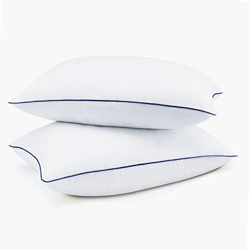SMOMAG Kopfkissen 50x70 cm Luxus Hotel Kopfkissen Komfort Bettkissen 2er Set Kissen, 100 Mikrofaser Innenkissen Waschbar Kopfkissen Nackenschmerzen Allergiker Schlafkissen Seitenschläferkissen