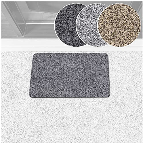 ANRO Schmutzfangteppich Matte Teppich Läufer Flurläufer Bodenbelag Schmutzfangläufer Sauberlaufmatte Meterware Dover Anthrazit 40x60cm