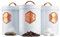 Cooks Professional 3 Piece Tea Coffee Sugar Cannister Set | Labelled Storage Tins | Containers with Airtight Lids | Canisters for Kitchen Accessories & Essentials | White & Copper