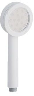 Verosan+ - Alcachofa de ducha para ahorro de agua, 226 x 85 mm, placa de pulverización de acero inoxidable con 466 agujeros (blanco mate)