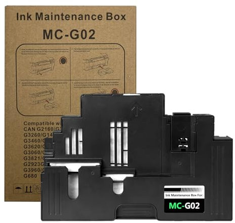 Hallosun MC-G02 wartungskassette für Canon MC-G02 Kompatibel mit Canon G1520 G2520 G2560 G3520 G1220 G2260 G3260 G2160 G3160 G3560 Drucker