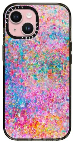 CASETiFY Impact iPhone 15 Hülle [4X Falltest in Militärqualität, 2,5 m Fallschutz/kompatibel mit Magsafe] – Lackdruck – My Neon Summer von Ingrid Ching – Transparentes Schwarz