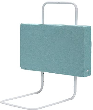 SWANEW 1X Bettgitter für Kinder 60 * 28cm, Baby Bettschutzgitter 5-Loch Höhenverstellbar, Weich Rausfallschutz Bett, Kinderbettgitter für Familienbett und Kinderbett, Grün