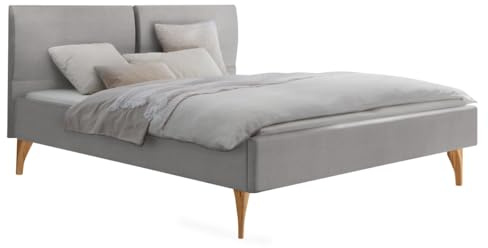 Hasena Polsterbett Tamara Wildbuche | Stoff grau 180x200