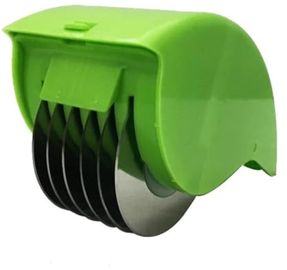 Norhogo 1 Stück Multifunktionale Roller Kräuternchschneider, Grün | Küche Gadget Roller Gemüse Chopper Manuelle Küche Obst und Gemüsewerkzeug Reibe zum Schneiden von Porree und Knoblauch