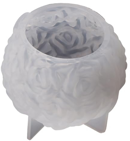 Rosenkugel-Kerzenform, Duftkerzenform, runde Blume, Kerzenform, Silikonform, DIY, Gips, Ornament