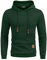 COOFANDY Herren Kapuzenpullover Hoodie Hipster Waffe Casual Regular Fit Gym Langarm Kordelzug Karierten Jacquard Pullover Hoodies M Grün