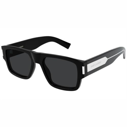 SAINT LAURENT Mens SL 659-001 55 Recycled ACET Sunglasses, Black-Crystal-Black