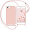 DOMAVER Hülle für iPhone SE 2020/2022 mit Band, Handyhülle iPhone 8 iPhone 7 Case Ultra Dünne Matt Weichem Silikon Stoßfeste Kratzfest Schutzhülle, Sandrosa