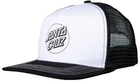Santa Cruz Opus Dot Meshback Cap - Weiß/Schwarz, weiß, Einheitsgröße