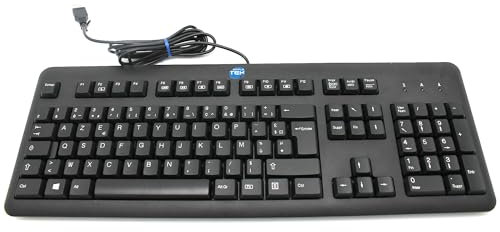 SIMPLETEK - Tastiera USB cablata 104 tasti layout AZERTY francese compatibile KU-1156 (672647-053), Plug & Play