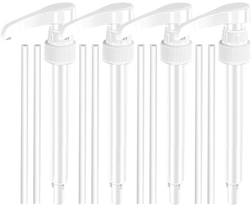 iophi Dosierpumpe für Best Body Nutrition, 4-teilige Vital Drink Erstpumpe Wiederverwendbarer Pumpspender mit 8 Langen Schläuchen für 500ml/1000ml Flaschen, Ersatz Sirup Pumpe, DIY Zuschneiden