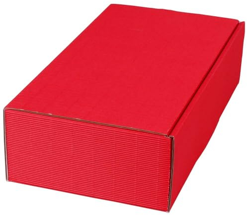 2er Weinkarton, Geschenkkarton, Rot, Wellpappe, 36 x 18 x 9 cm, 25 Stück