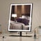 Amdelne LED Makeup Mirror 34 x 25 cm, Hollywood Vanity Mirror with Lights, USB-C Powered with Adapter, Adjustable Brightness, Touch Switch, Detachable 10x Magnifying, Black Light Up Mirror for Bedroom