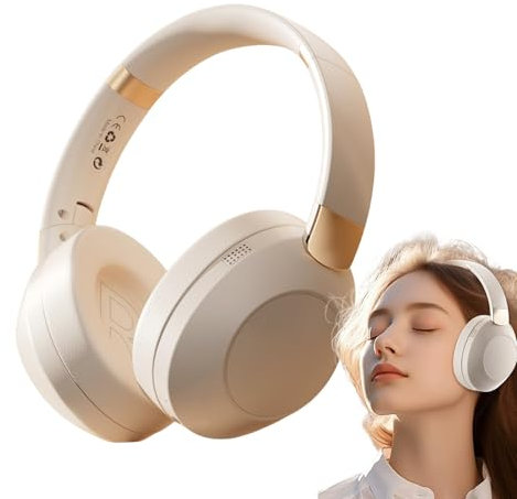 Cuffie wireless over-ear senza fili, ibride con cancellazione attiva del rumore, pieghevoli, stereo, senza fili, con cancellazione del rumore, leggere, pieghevoli