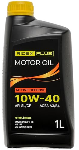 RIDEX PLUS Active Defense 10W-40 Motoröl, Teilsynthetiköl Motorenöl ACEA A3/B4, 1L