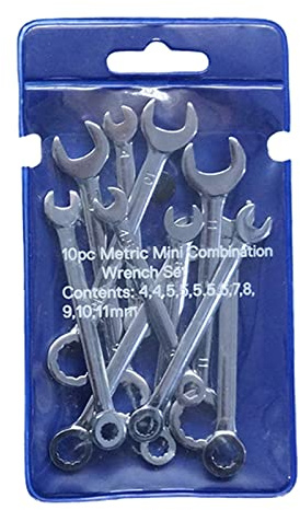 Kalttoy Mini-Schraubenschlüssel-Set, metrisch/Zoll, für Modellbau, Hobby, 4–11 mm, 10 Stück