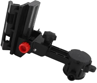 Ausla Laser Level Pole Mount, Fine Tuning Bracket Level Adapter, 360 Telescoping Pole Head L Shape Pivoting Base with Adjustable Clip for Telescopic Rod Bracket