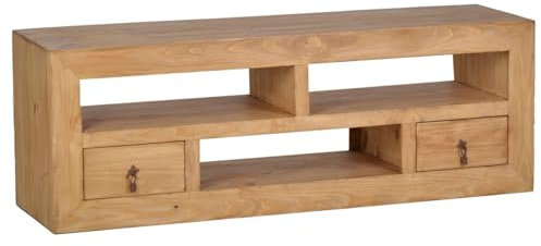 MiaMöbel TV-Kommode Mexico Möbel 150x52x40 cm Landhausstil Massivholz Pinie Honig
