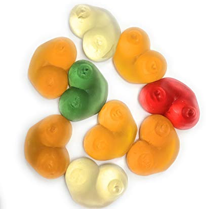 bonbons gélifiés fruités en forme de seins sachet de 1kg