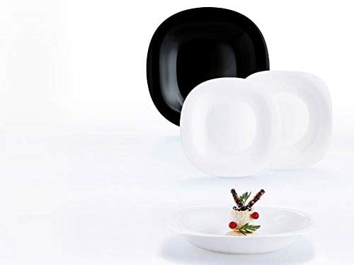 Luminarc Set 18Pz Carine Modern Bianco/Nero