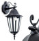 Außenwandleuchte Hongkong, Wandlampe abwärts in antikem Look, Aluguß in Schwarz matt m. Klarglas-Scheiben, Wandleuchte m. E27-Fassung, Retro/Vintage Außenleuchte für Terrasse u. Hof, ohne Leuchtmittel