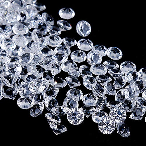 Faburo 3000 Stück Deko Diamanten Hochzeit Streudeko 6mm,Transparent Kristall Dekosteine Tischdeko Diamanten