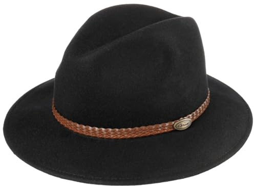 Lipodo Outdoor Traveller Wollfilzhut mit Garnitur Outdoorhut Made in Italy Herren Herbst Winter