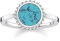 THOMAS SABO Damen-Ring Türkiser Stein 925 Sterling Silber Größe 52 TR2186-404-17-52