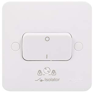 Schneider Electric Lisse 10A 1-Gang 3-Pole Fan Isolator Switch, White