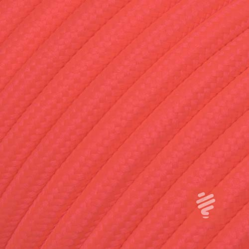 Textilkabel für Lampe, Rundkabel, dreiadrig (3x0.75mm²), Fuchsia-Pink - 5 Meter