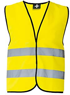 korntex Warnweste Standard - schwarzer Saum gelb M