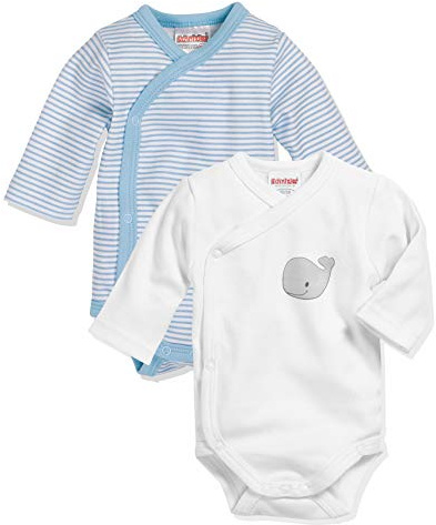 Playshoes Unisex Baby Wickel-body 1/1-arm 2er Pack Wal 809503, 17 - bleu, 50