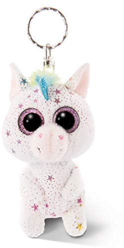 NICI Glubschis Schlüsselanhänger Einhorn Uberto 9cm, Plüschtieranhänger mit Schlüsselring, Stofftierschlüsselhalter