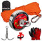 MUTUACTOR Fishing Magnet Kit 400lb with Grappling Hook,Strong Retrieval Magnet N52 with 20m(65Feet) Durable Rope for Magnet Fishing and Magnetic Recovery Salvage Under Water…