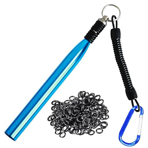 LAIBOREC Wacky Rig Tool, Fishing Bait Rigs, 70PCS Worm O-Rings, Wacky Worm Kit for Senko Neko Finesse Stick Soft Baits